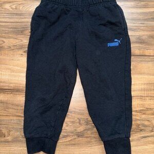Puma Kids Black & Blue Joggers